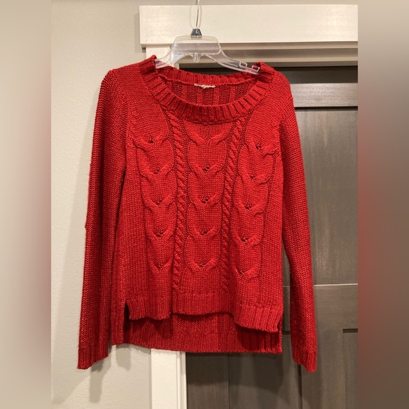 ❤️✨Red Sparkle Winter Sweater Size Large - Picture 1 of 7